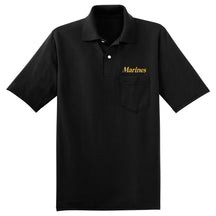 Gold Marines Embroidered Pocket Polo