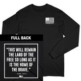 Home Of The Brave Freedom Wht Flag Long Sleeve Tee