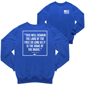 Home Of The Brave Freedom Flag Sweatshirt