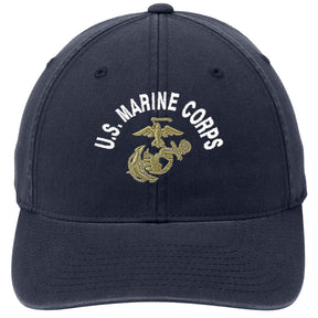 U.S. Marine Corps EGA Embroidered USMC Cobalt Navy FlexFit Hat