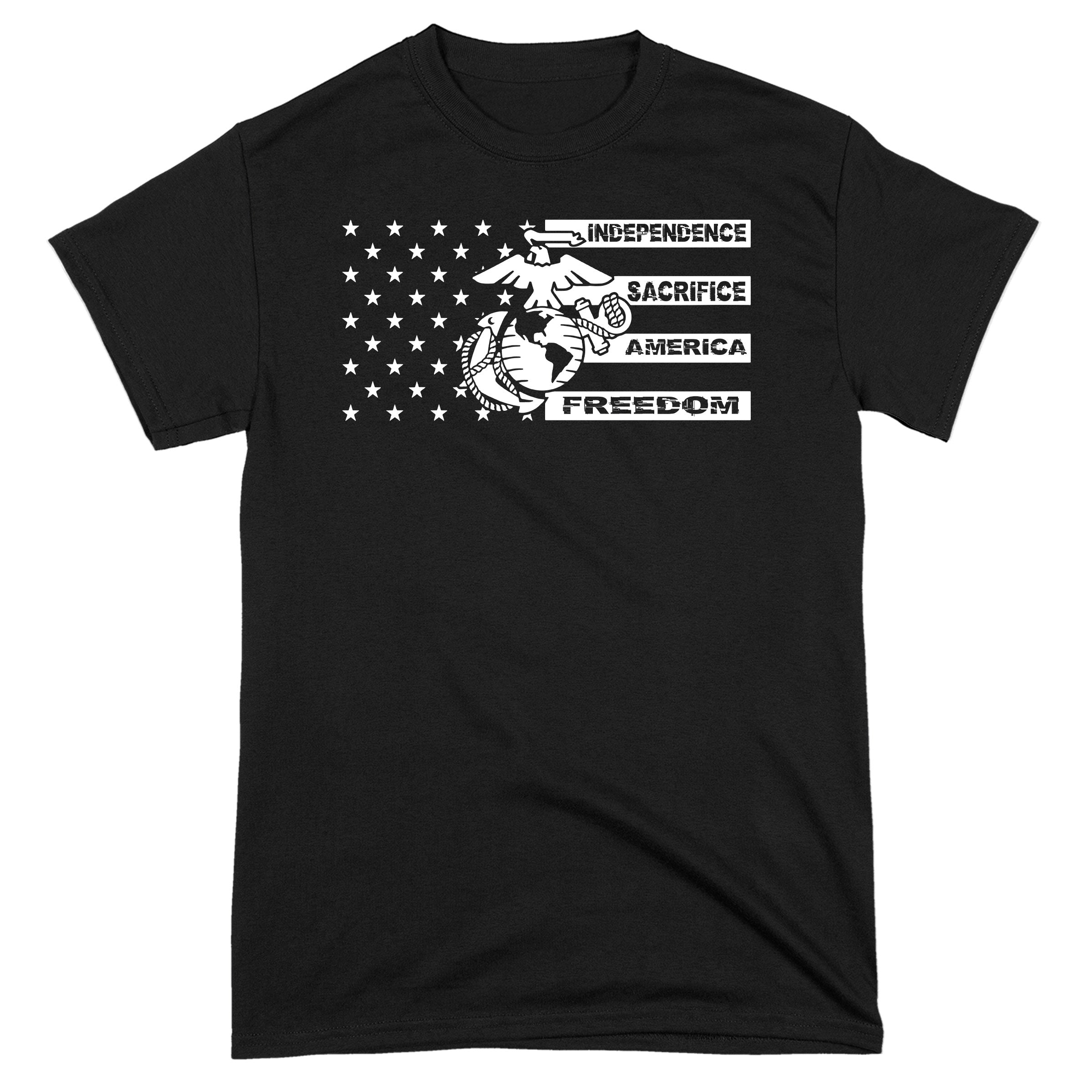 USMC T-Shirts - USMC Independence Flag Tee | Marine Corps Direct