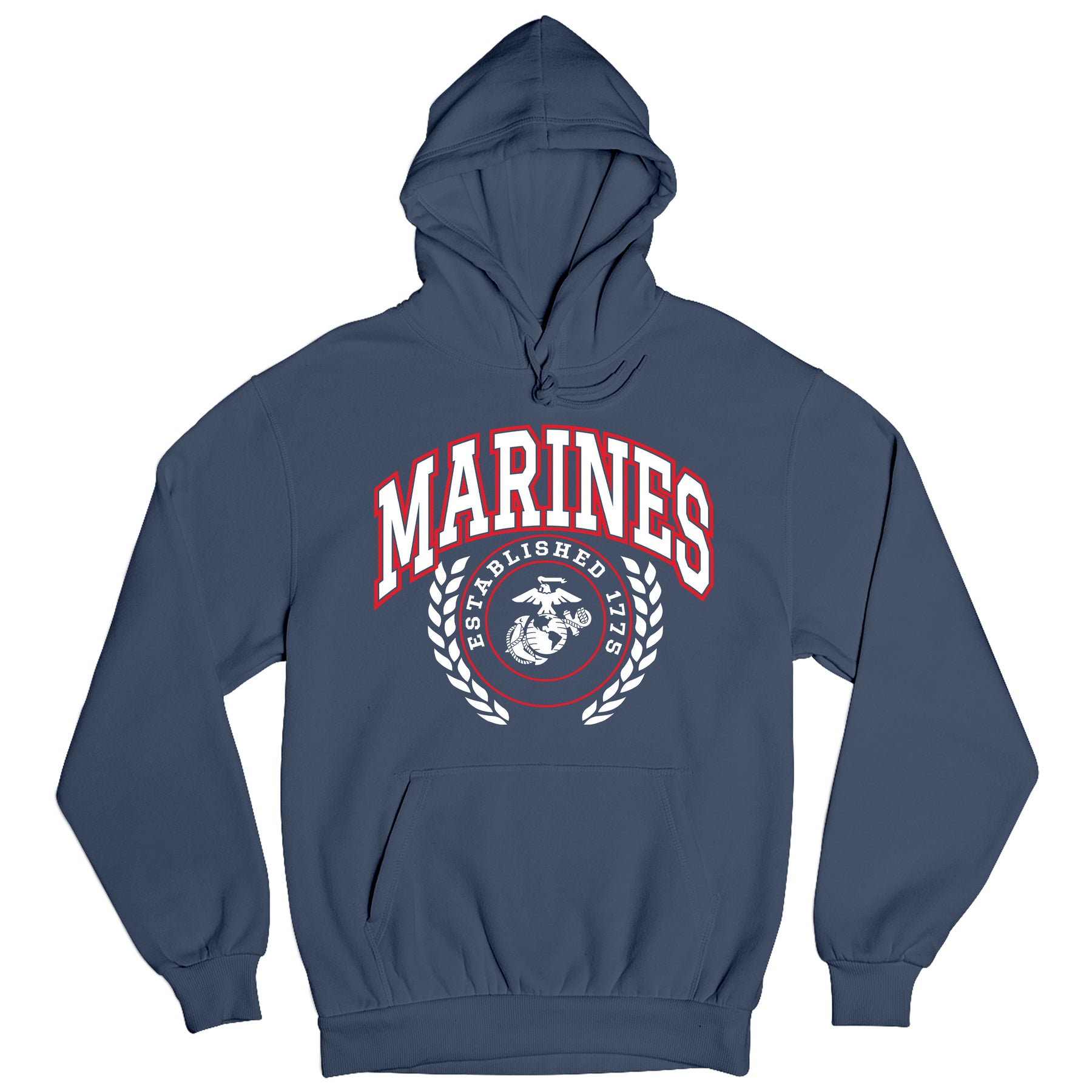 Marines Crest Indigo Blue Hoodie