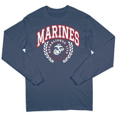 Marines Crest Indigo Blue Long Sleeve Tee