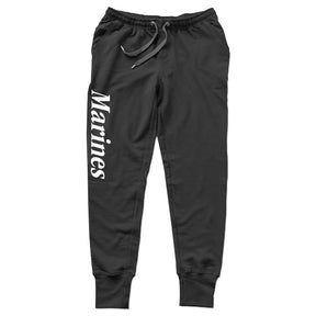 Italicized Marines Black Jogger Sweatpants