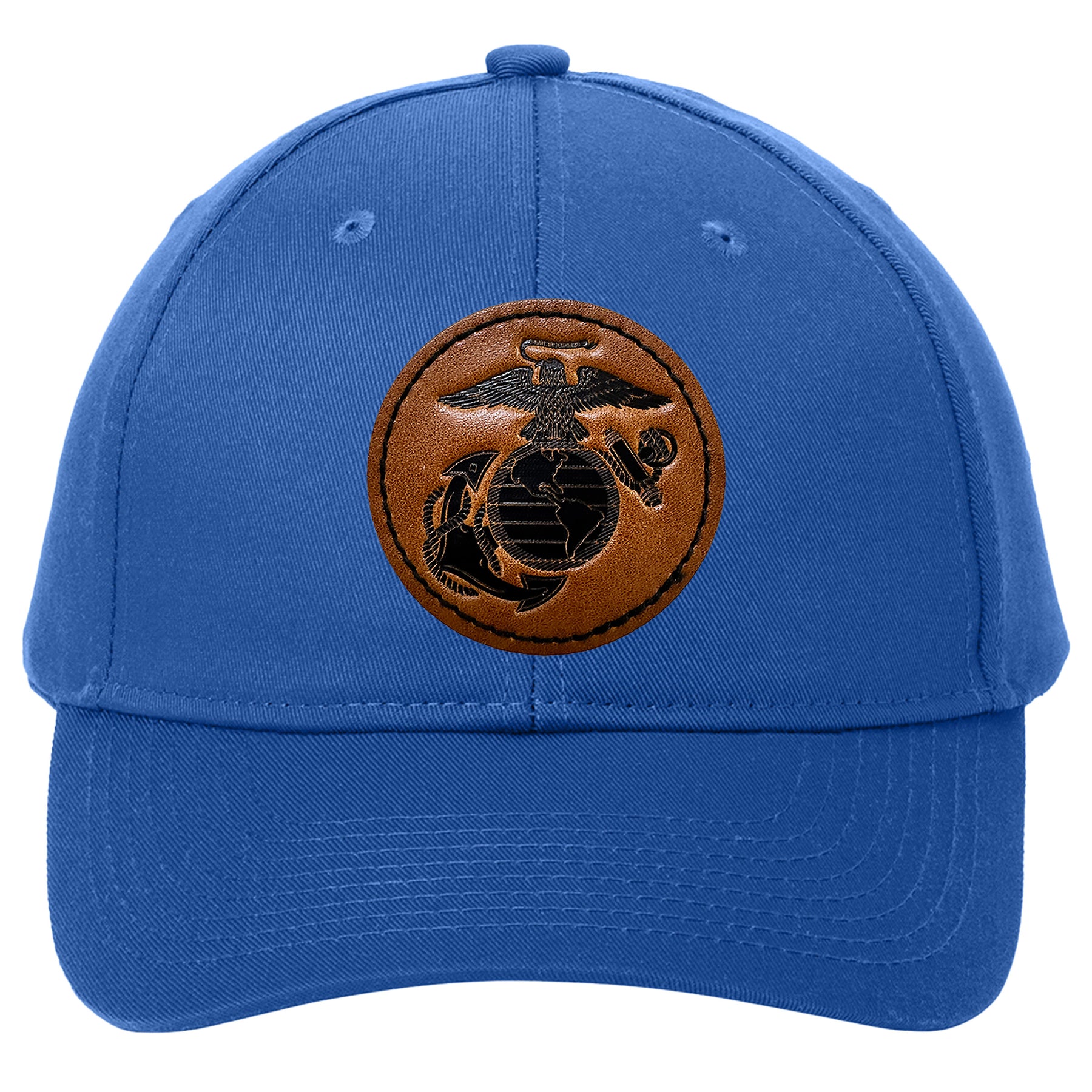 Marines Leather Patch Royal Blue Hat (Captain's Special)