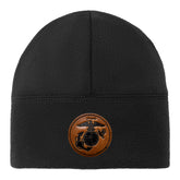 Marines Leather EGA Patch Fleece Beanie