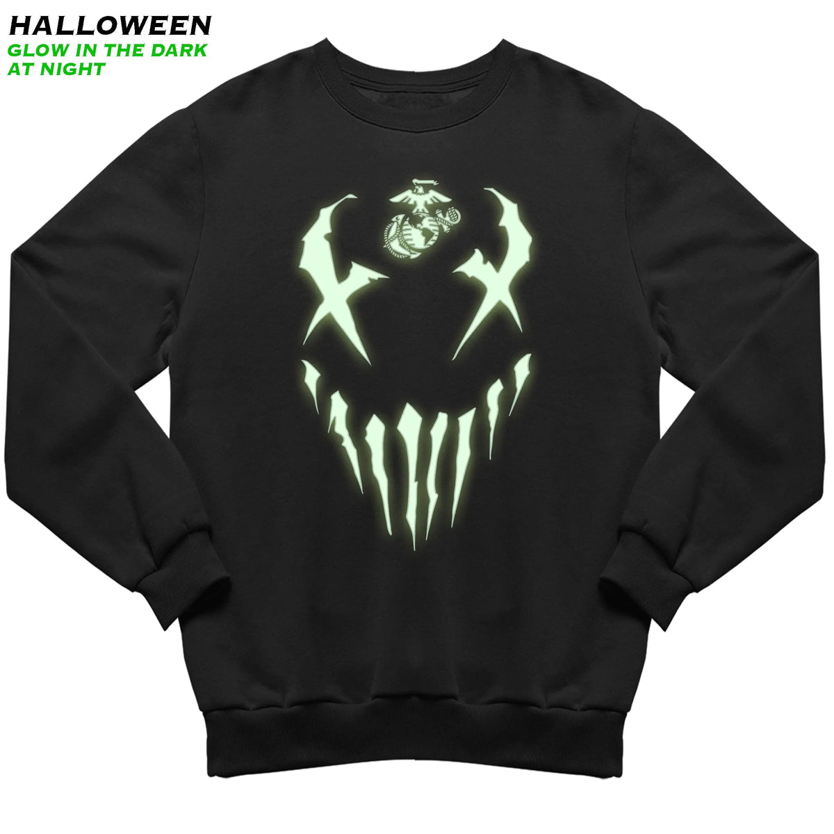 Limited Edition Glow In The Dark Halloween Marines Sweatshirt
