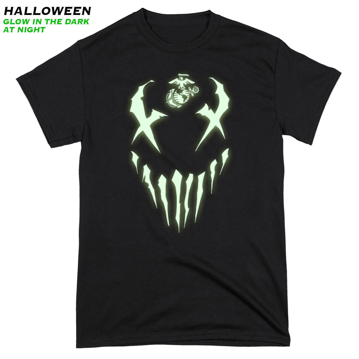 Limited Edition Glow In The Dark Halloween Marines T-Shirt