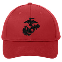 Marines Black EGA Embroidered Red Hat