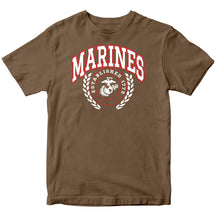 Marines Crest Woodland Brown Tee