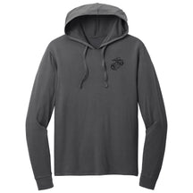 Marines EGA Bleach Washed Hooded Pullover Tee - Charcoal