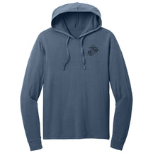 Marines EGA Bleach Washed Hooded Pullover Tee - Denim