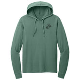 Marines EGA Bleach Washed Hooded Pullover Tee - Cypress Green