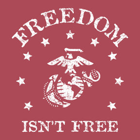 Marines Freedom Isn't Free Comfort Wash Crimson Red Tee