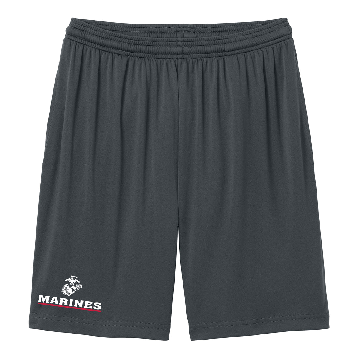 Marines Red Line Gray Performance Shorts