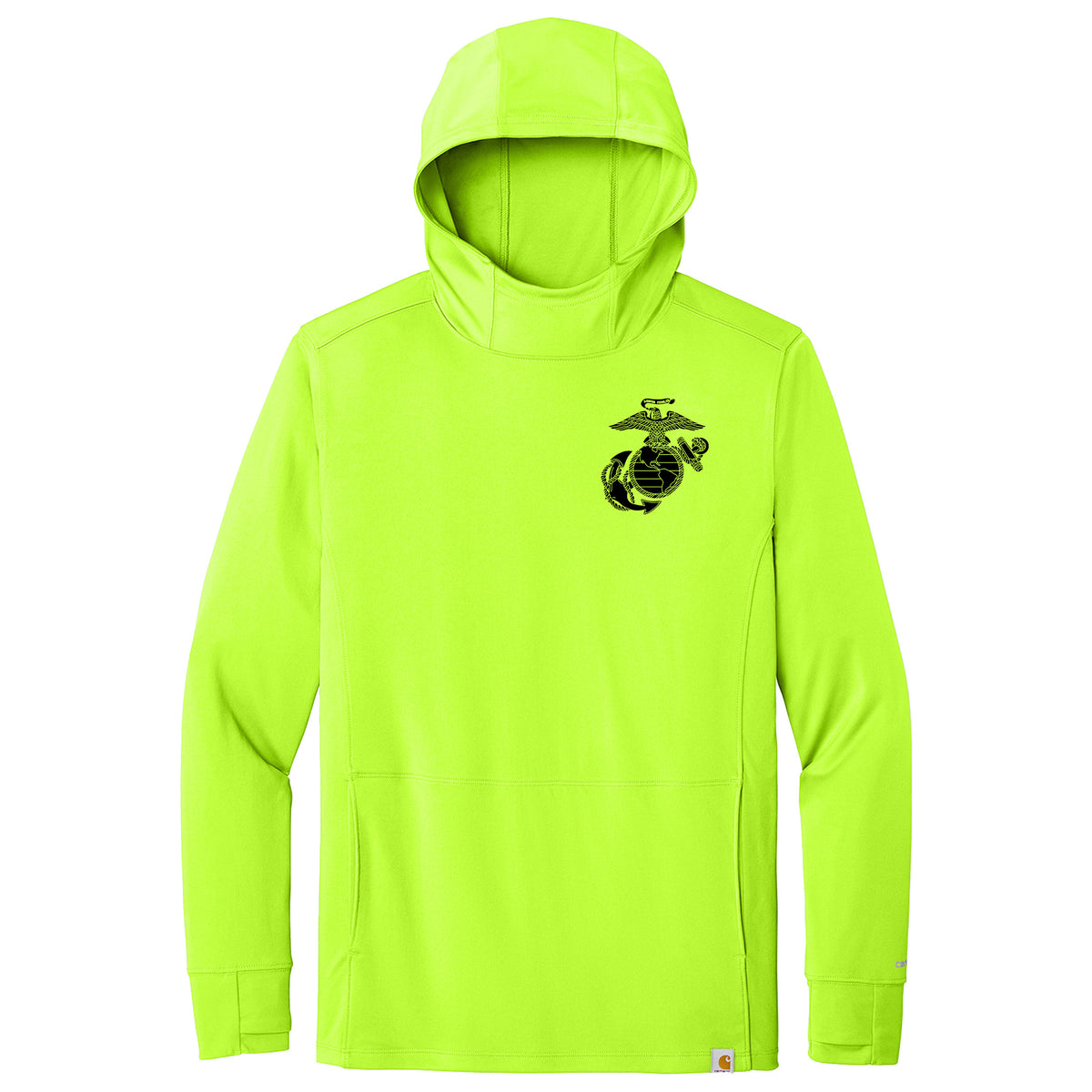 Marines Vintage EGA Carhartt Sun Defender Hooded Long Sleeve T-Shirt