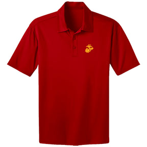 Marines Gold EGA Embroidered Performance Polo