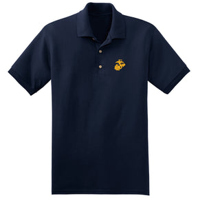 Marines Gold EGA Embroidered Polo