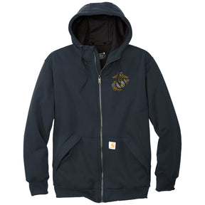 Marines Carhartt Midweight Thermal-Lined Full-Zip Embroidered Sweatshirt