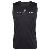 Marines Never Stop Training Performance Sleeveless Tee