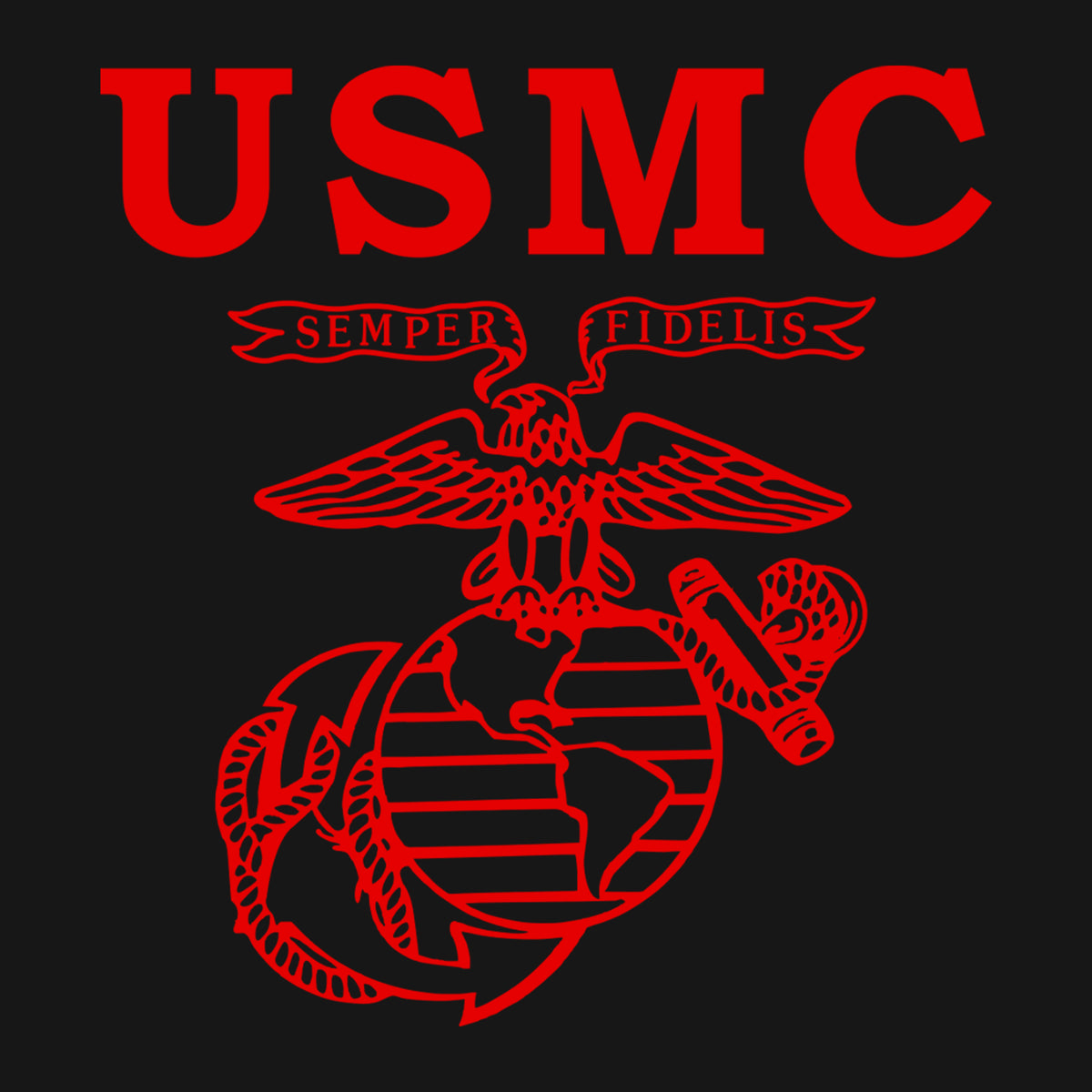 USMC Nightfire EGA Long Sleeve Tee