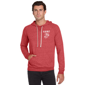 Marines Old School Heritage EGA Snow Heather Hoodie