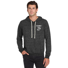 Marines Old School Heritage EGA Snow Heather Hoodie