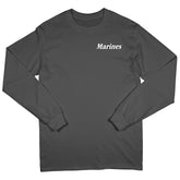 Closeout Charcoal Outlined Marines Chest Seal Long Sleeve Tee