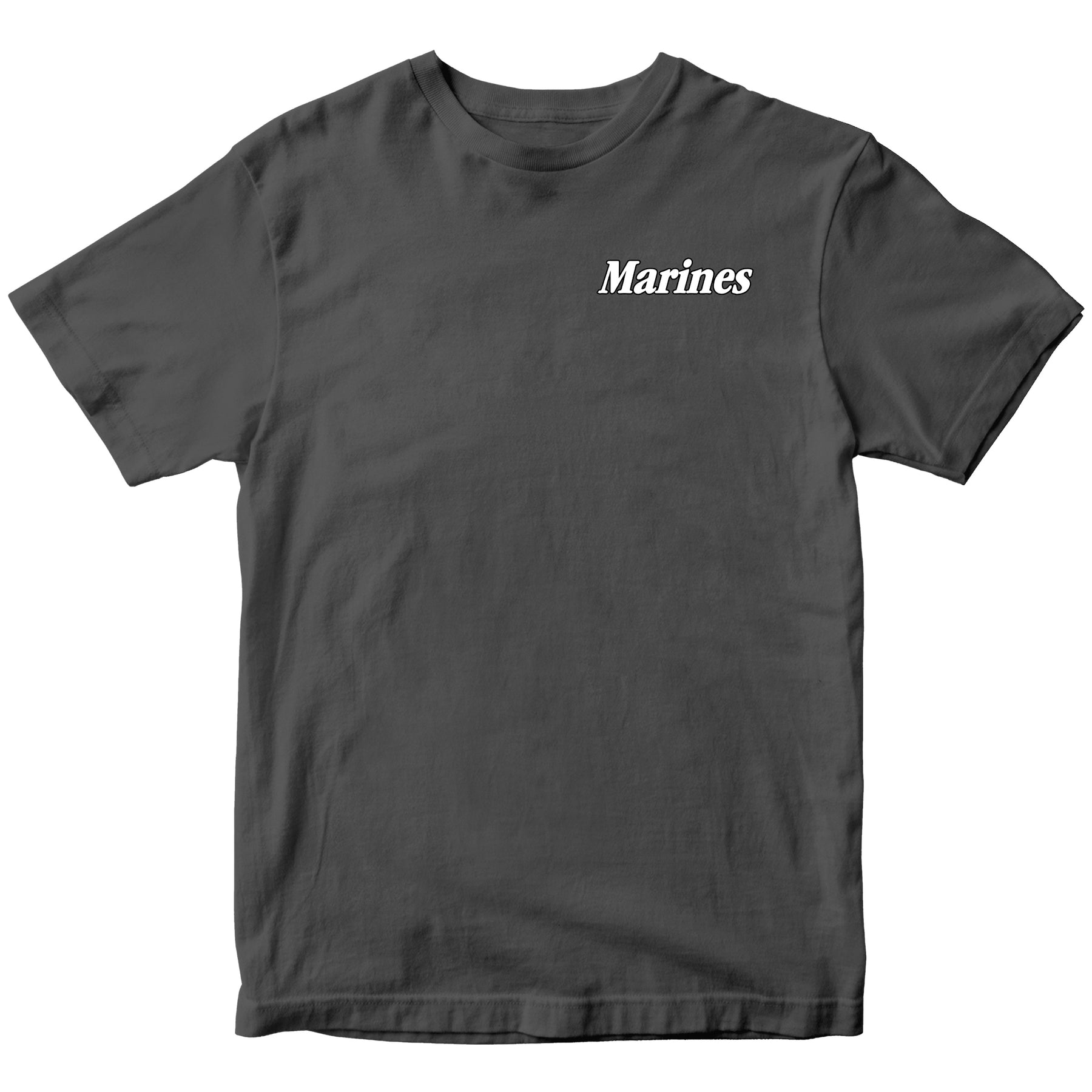 Closeout Charcoal Outlined Marines Chest Seal Tee