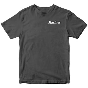 Closeout Charcoal Outlined Marines Chest Seal Tee