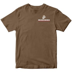 Marines Red Line Woodland Brown Tee