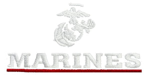 Marines Red Line Embroidered Black/Heather Full-Zip Jacket