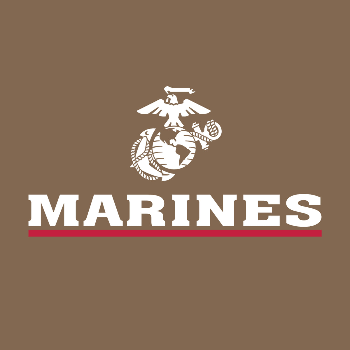 Marines Red Line Woodland Brown Tee