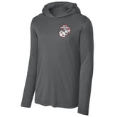 Marines Red & White EGA Lightweight Performance Hoodie