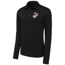 Marines Red & White EGA Long Sleeve Performance Polo