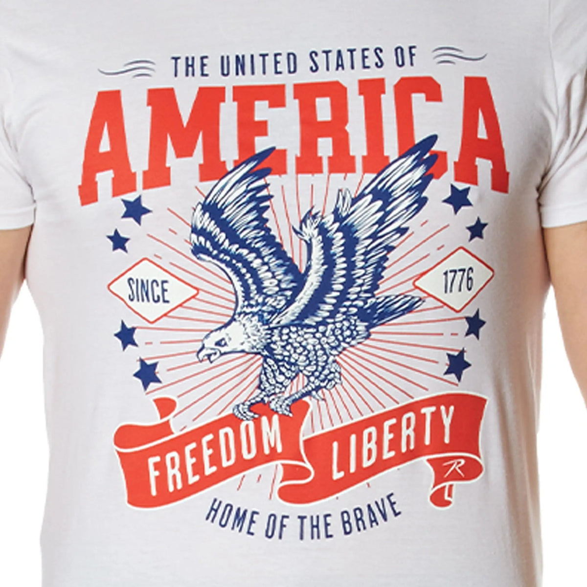 Freedom & Liberty Patriotic White Tee