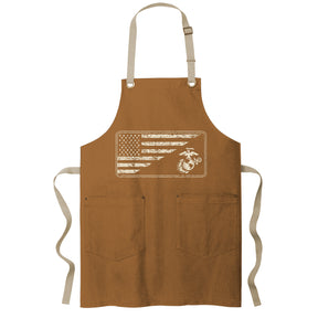 USMC Sand Split Flag & EGA Full-Length Apron