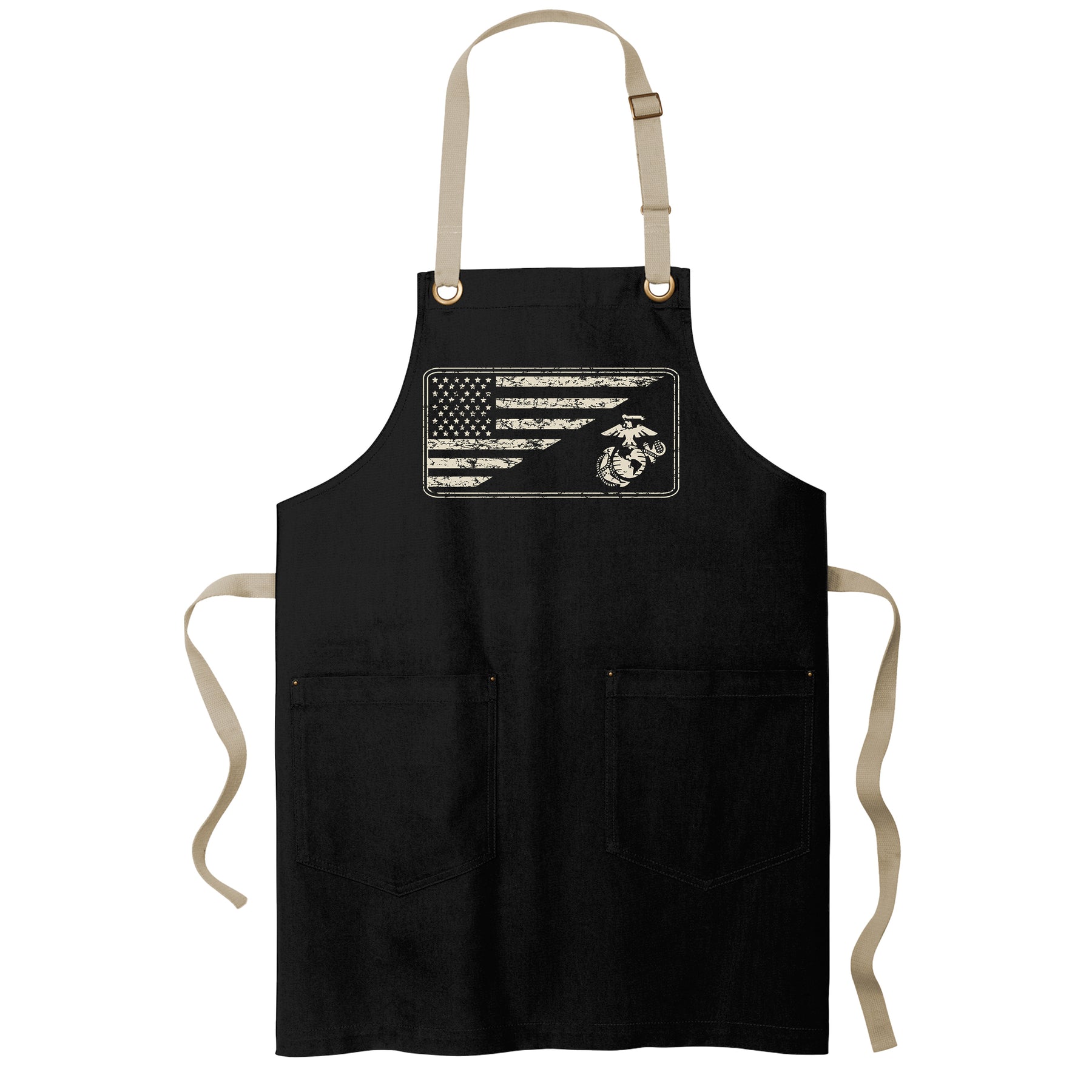 USMC Sand Split Flag & EGA Full-Length Multipurpose Apron