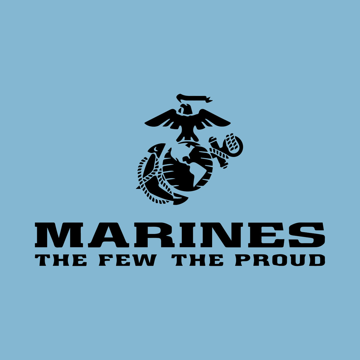 Marines The Few The Proud Chest Seal Sky T-Shirt