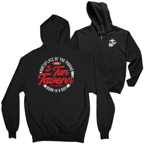 Tun Tavern Marine Corps 2-Sided Black Full Zip Hoodie