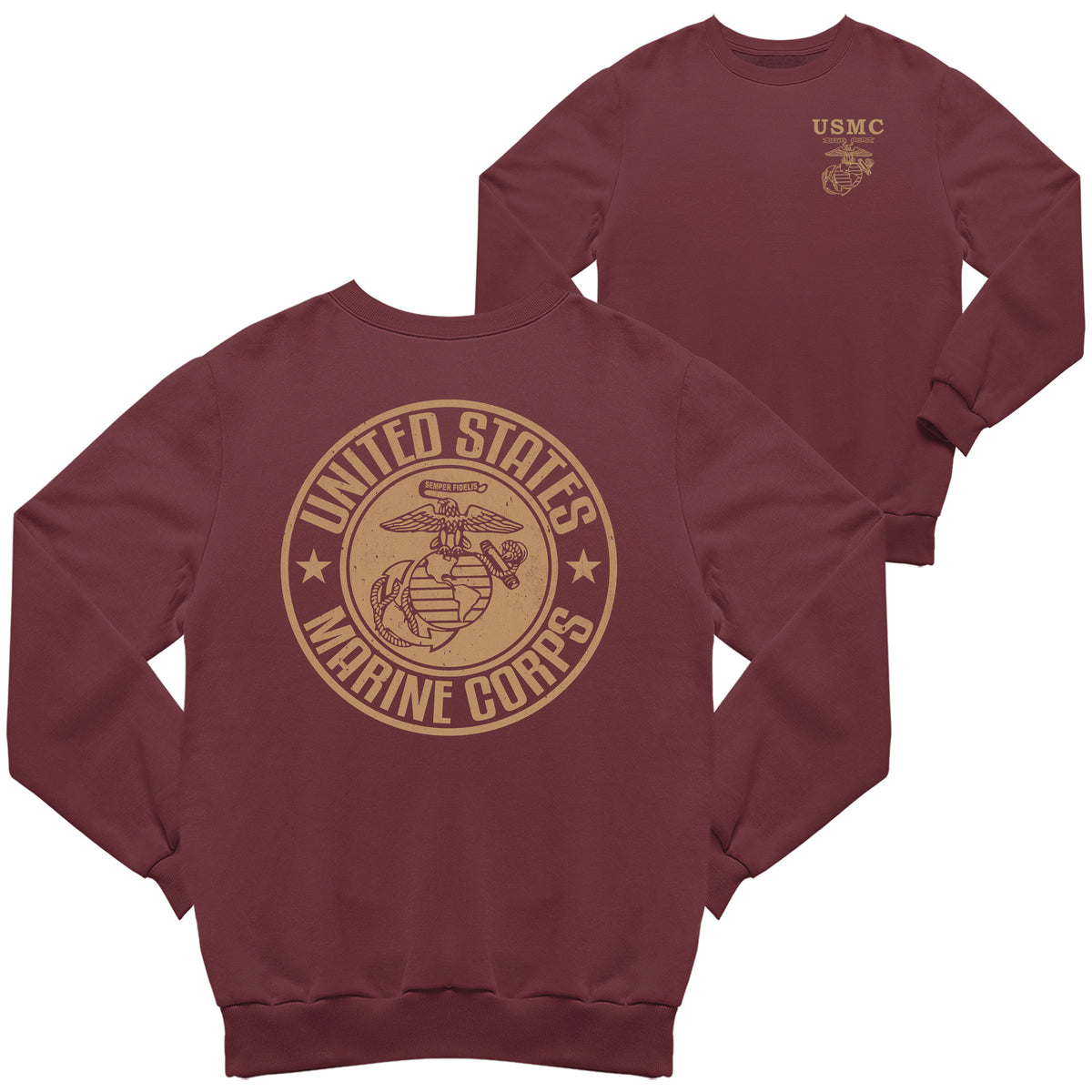 USMC Badge 2-Sided Sweatshirt