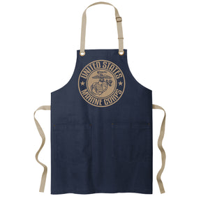 USMC Badge Full-Length Navy Multipurpose Apron