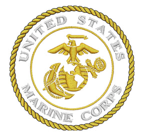 USMC Gold Seal Embroidered Hoodie