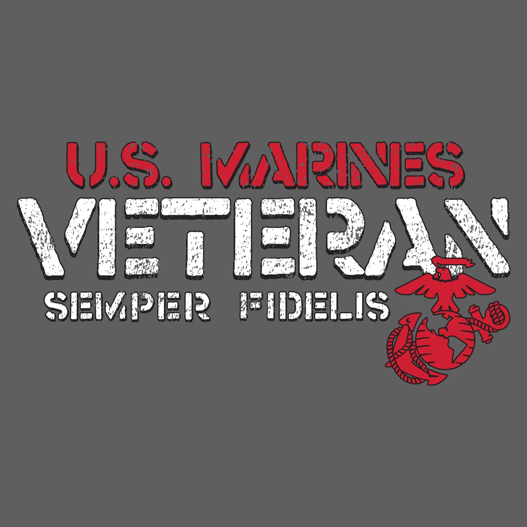 U.S. Marines Veteran Charcoal Performance Hoodie (Captain's Special)