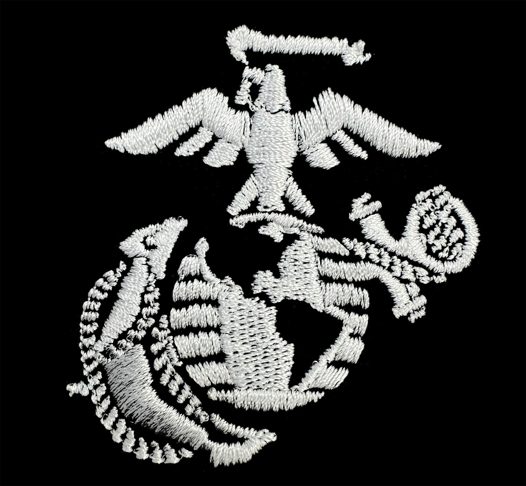 Marines White EGA Embroidered Performance Polo