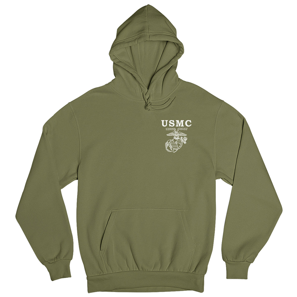 Marines White Old School Heritage Chest Seal Hoodie