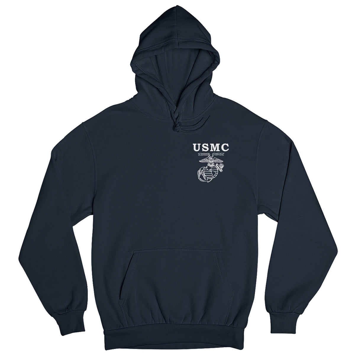 Marines White Old School Heritage Chest Seal Hoodie