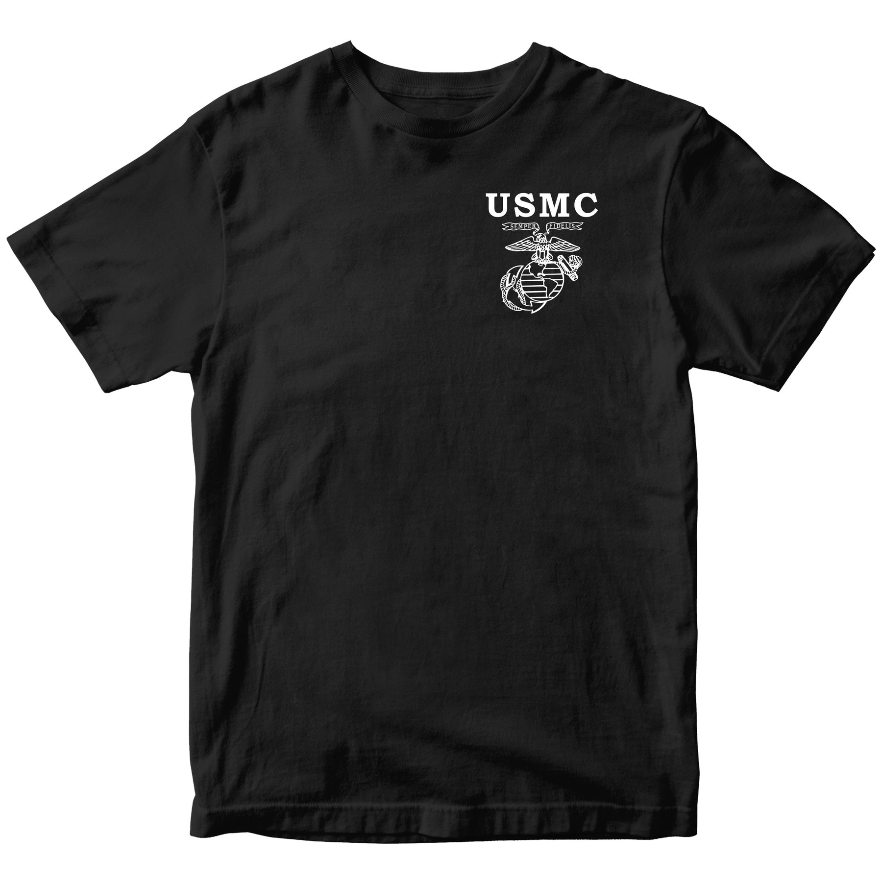 Marines White Old School Heritage Chest Seal Tee