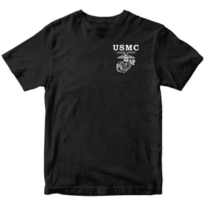 Marines White Old School Heritage Chest Seal Tee