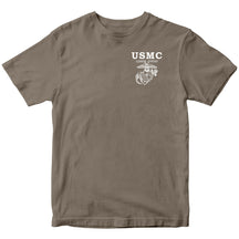 Marines White Old School Heritage Chest Seal Tee